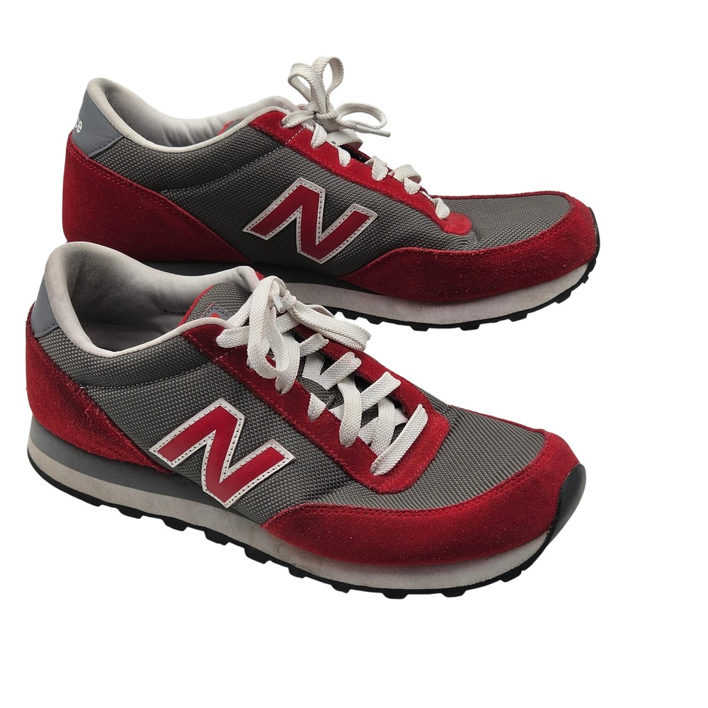 New Balance 501 Lifestyle Sneakers Mens 10 Red Grey Suede Mesh ML501COE